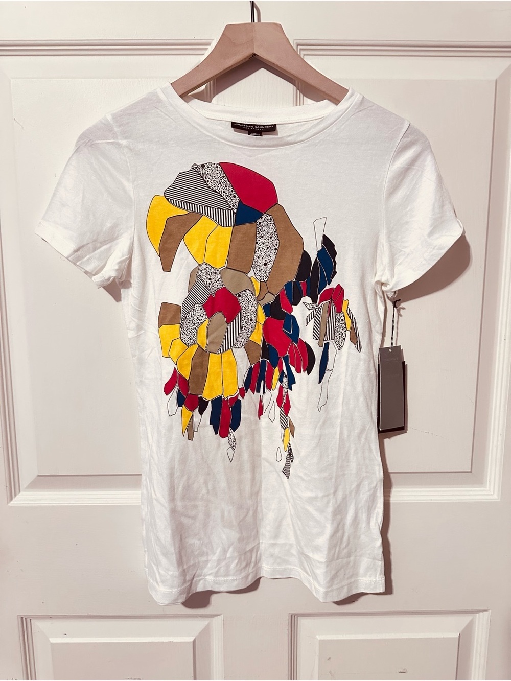 Jonathan Saunders for Target | Tee | White Graphic| Multicolor Abstract Tee